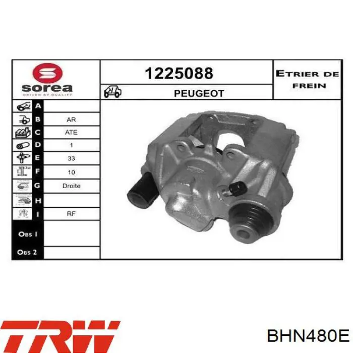 Comprar 420432 ABS Pinza de freno trasera derecha