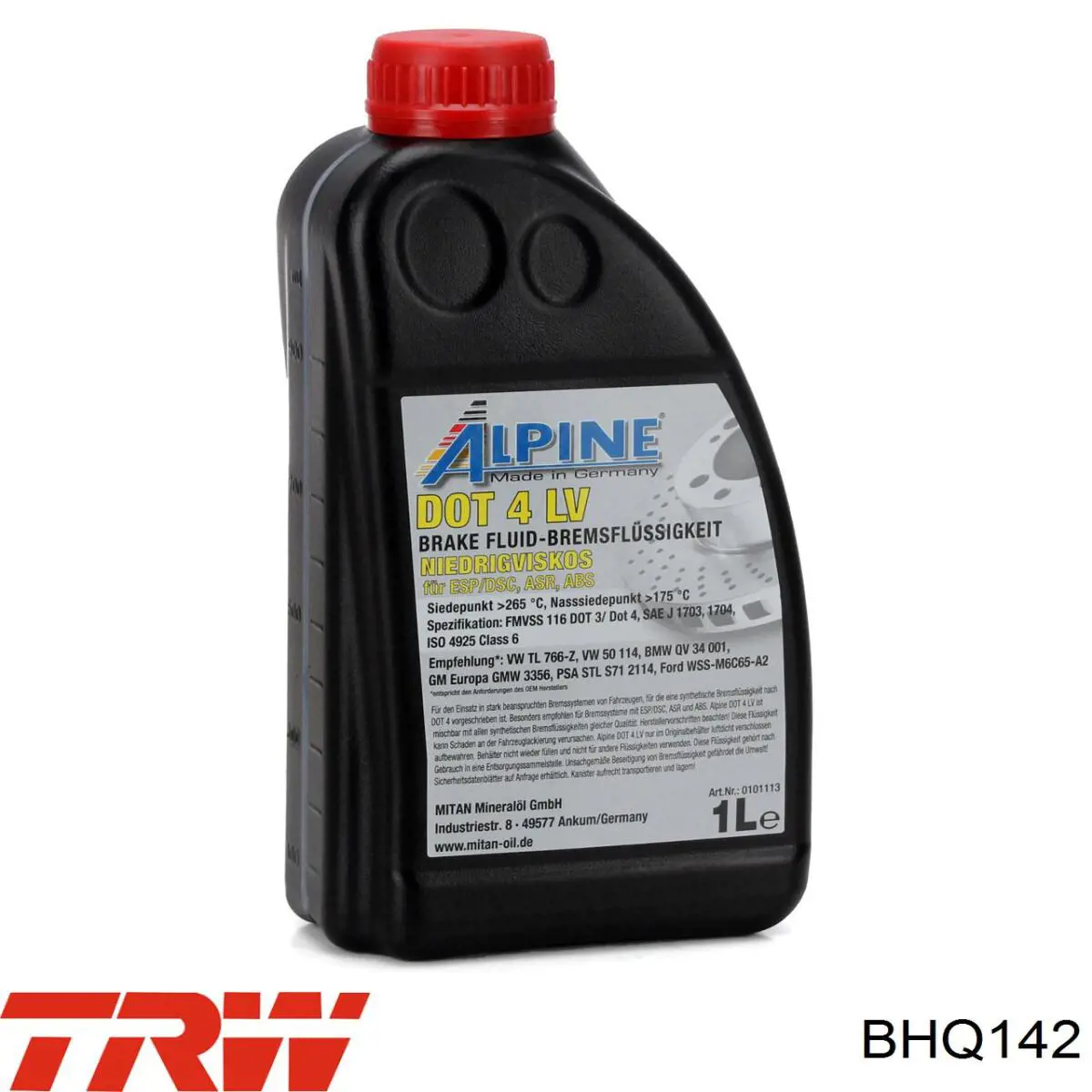 Pinza de freno trasera izquierda BHQ142 TRW