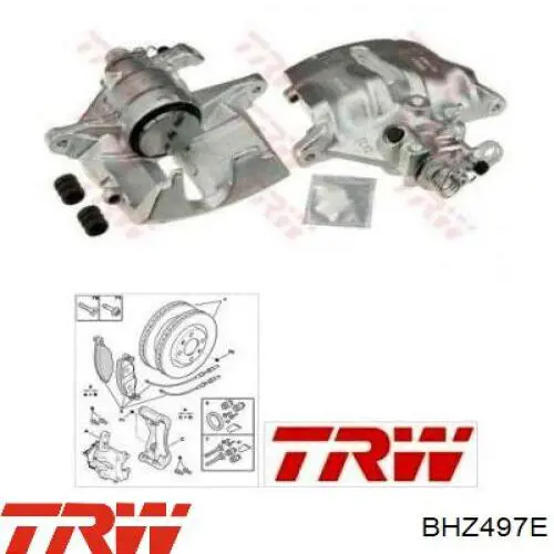 Pinza de freno delantera derecha BHZ497EC TRW