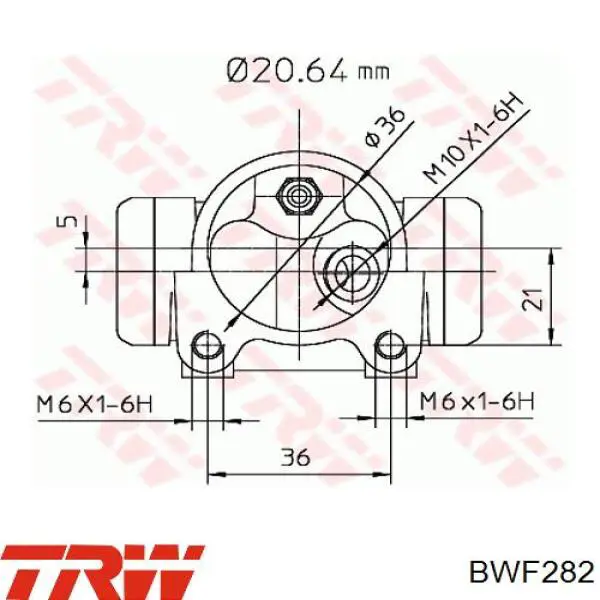 Comprar BWF282 TRW Cilindro de freno de rueda trasera