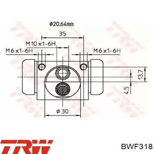 Comprar BWF318 TRW Cilindro de freno de rueda trasera