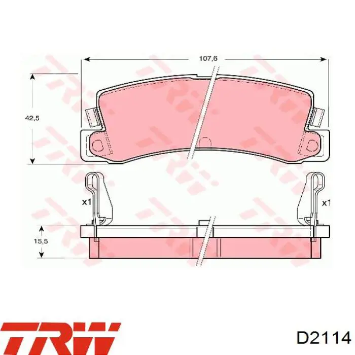 Pastillas traseras de freno TRW D2114 precio, desde 18,59 EUR