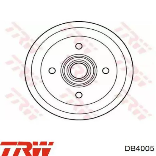 Tambor de freno trasero TRW DB4005