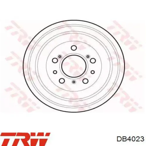 Tambor de freno trasero TRW DB4023