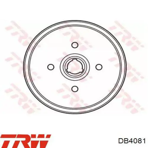 Tambor de freno trasero TRW DB4081 precio, desde 74,30 EUR