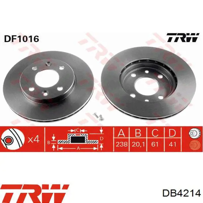 Comprar DB4214 TRW Tambor de freno trasero