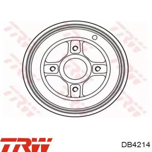 Tambor de freno trasero DB4214 TRW