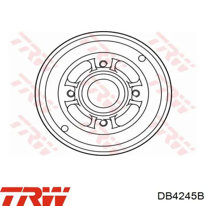 Tambor de freno trasero TRW DB4245B
