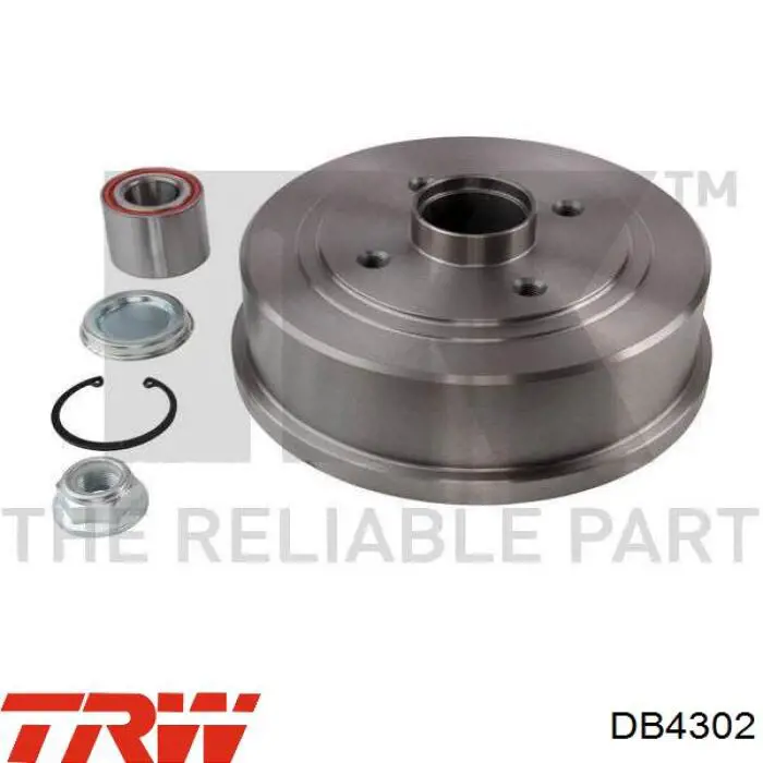 DB4302 TRW Tambor de freno trasero