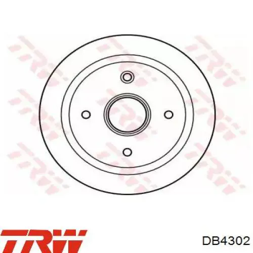 Tambor de freno trasero DB4302 TRW
