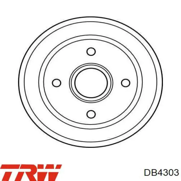 DB4303 TRW freno de tambor trasero