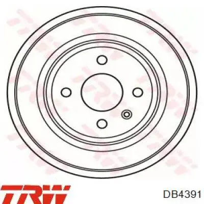 Tambor de freno trasero DB4391 TRW