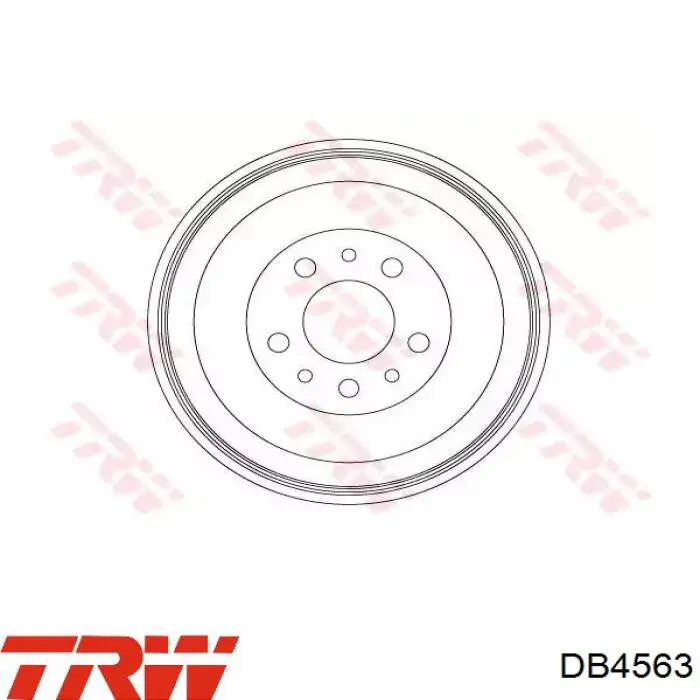 Tambor de freno trasero TRW DB4563 precio, desde 47,66 EUR
