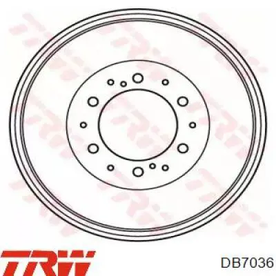 Tambor de freno trasero DB7036 TRW