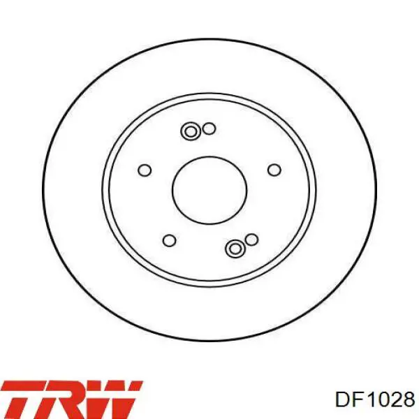 DF1028 TRW disco de freno trasero