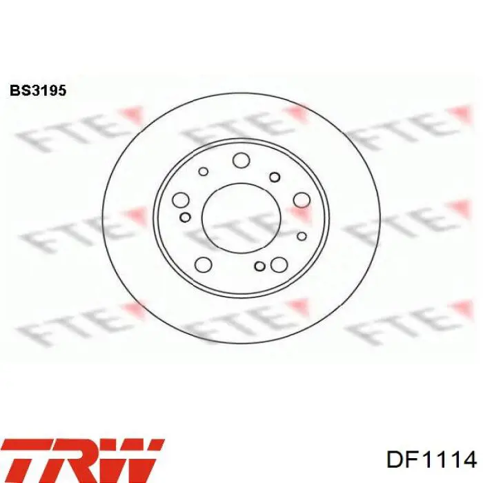 Disco de freno DF1114 TRW