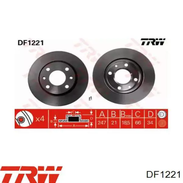 Freno de disco delantero Peugeot 205 1 741A, C