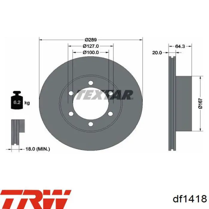 Disco de freno delantero Japan Parts DI271C