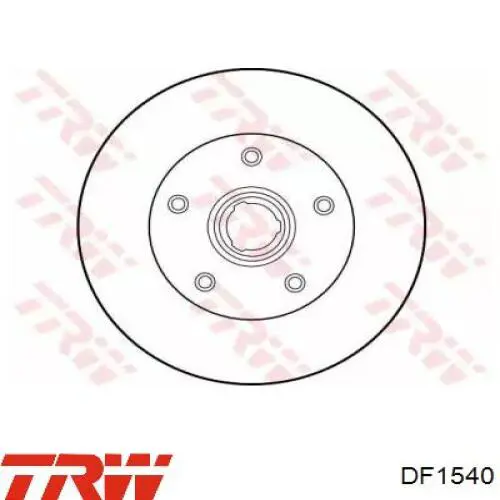 Comprar DF1540 TRW Disco de freno trasero