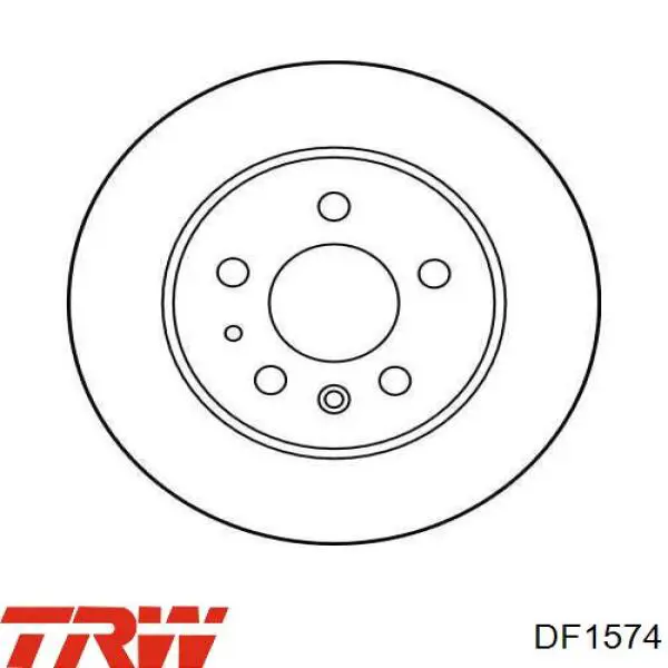 DF1574 TRW disco de freno trasero