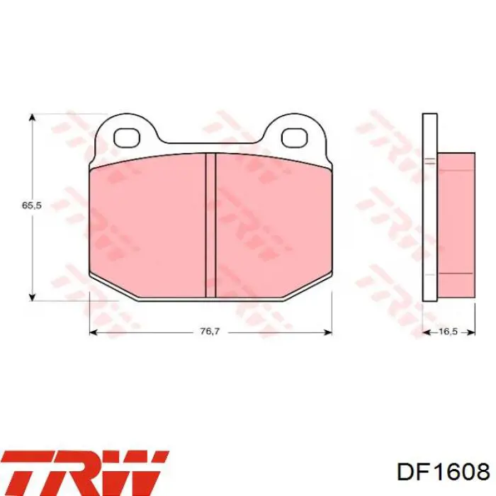 Disco de freno delantero TRW DF1608