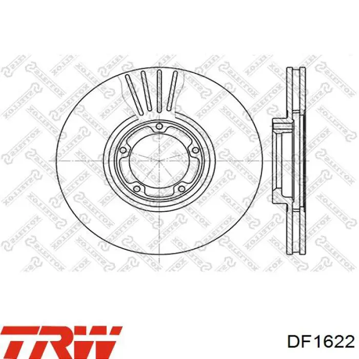 Disco de freno delantero TRW DF1622