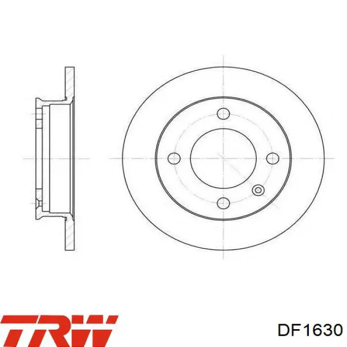 Disco de freno DF1630 TRW