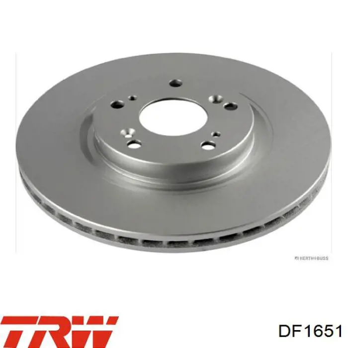 Disco de freno trasero DF1651 TRW