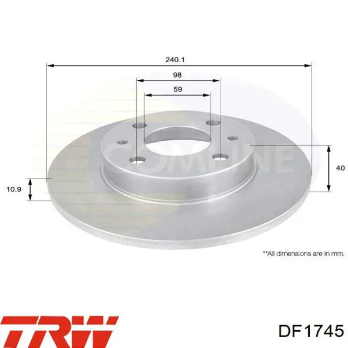 Disco de freno trasero Alfa Romeo 146 930