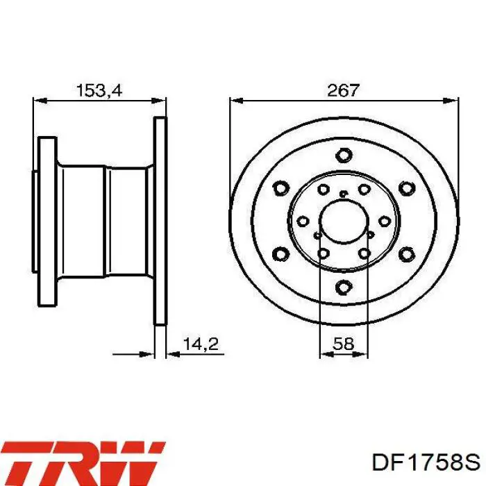 Comprar DF1758S TRW Freno de disco delantero