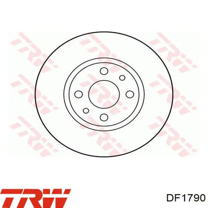 Disco de freno trasero DF1790 TRW
