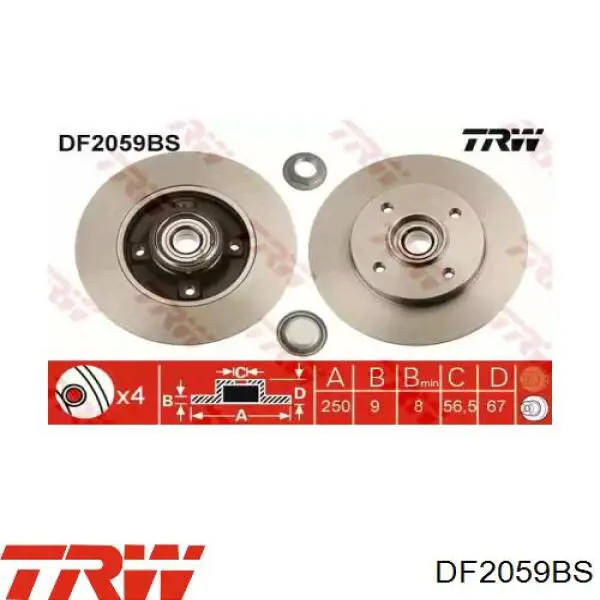 DP0603C Japan Parts Freno de disco trasero