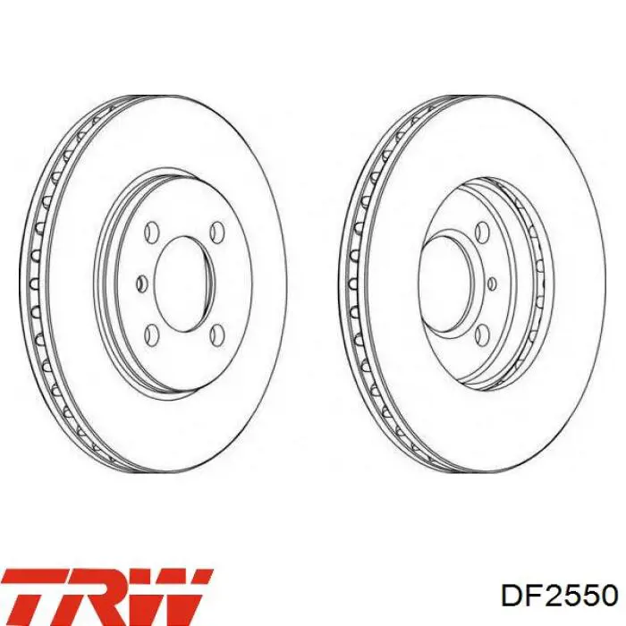 Comprar DF2550 TRW Freno de disco delantero