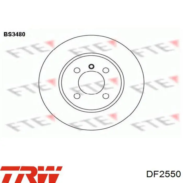 Disco de freno DF2550 TRW