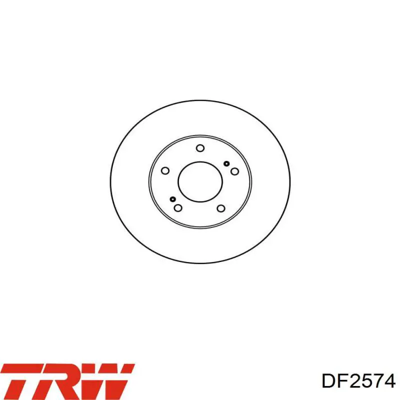 DF2574 TRW disco de freno delantero