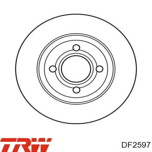 DF2597 TRW freno de disco delantero