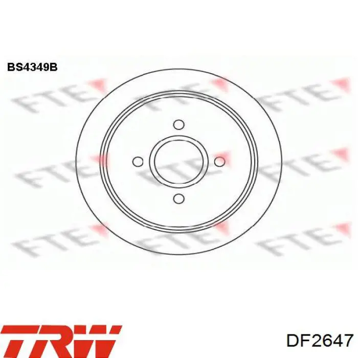 Comprar DF2647 TRW Disco de freno trasero