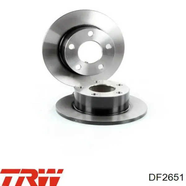Disco de freno trasero DF2651 TRW