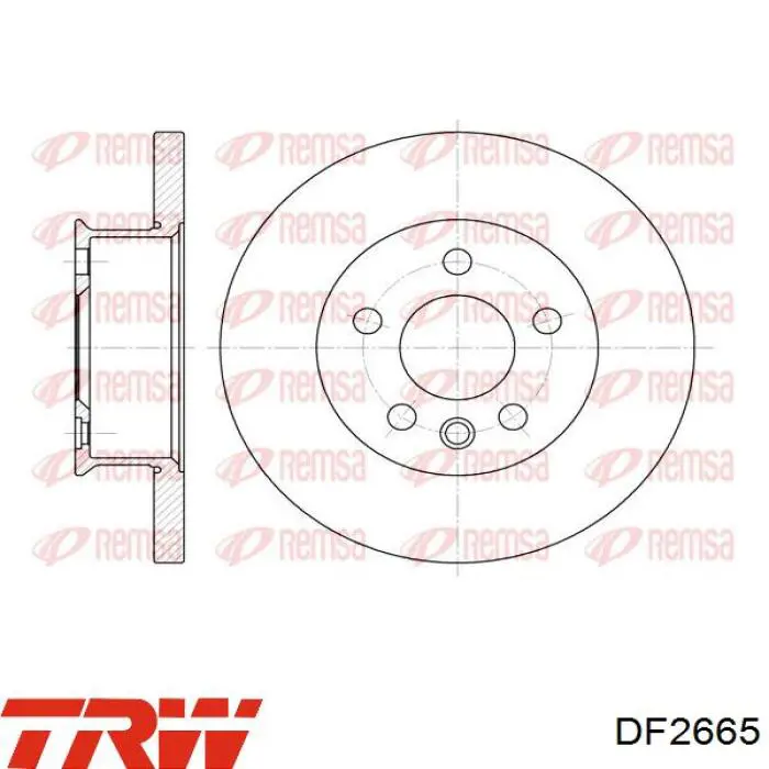Disco de freno DF2665 TRW