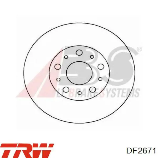 Disco de freno DF2671 TRW
