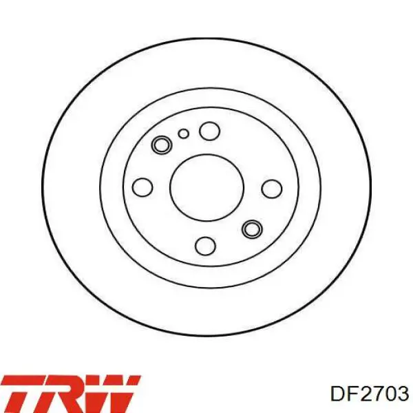 DF2703 TRW disco de freno trasero