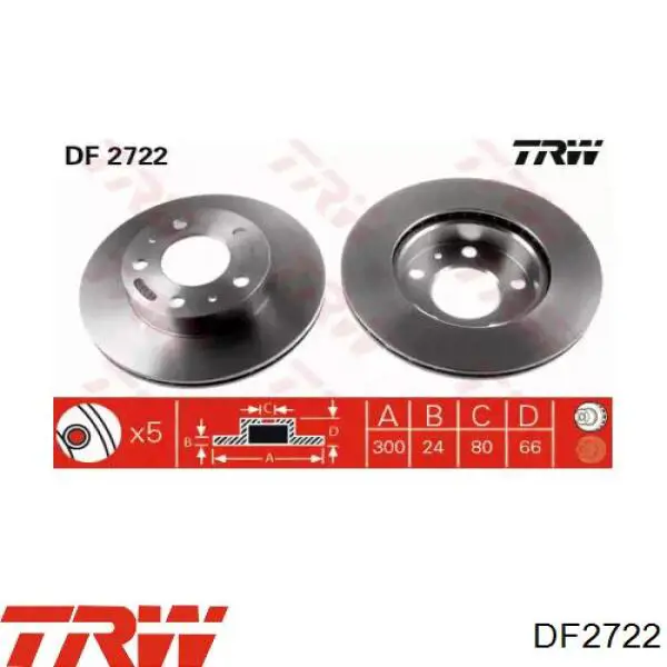 Frenos delanteros TRW DF2722 precio, desde 45,59 EUR