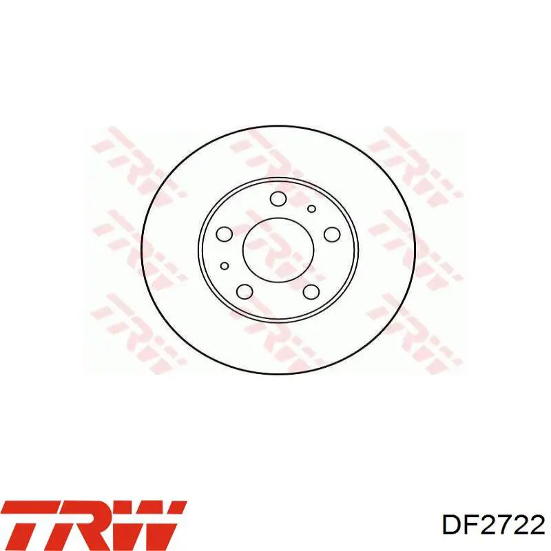 DF2722 TRW disco de freno delantero