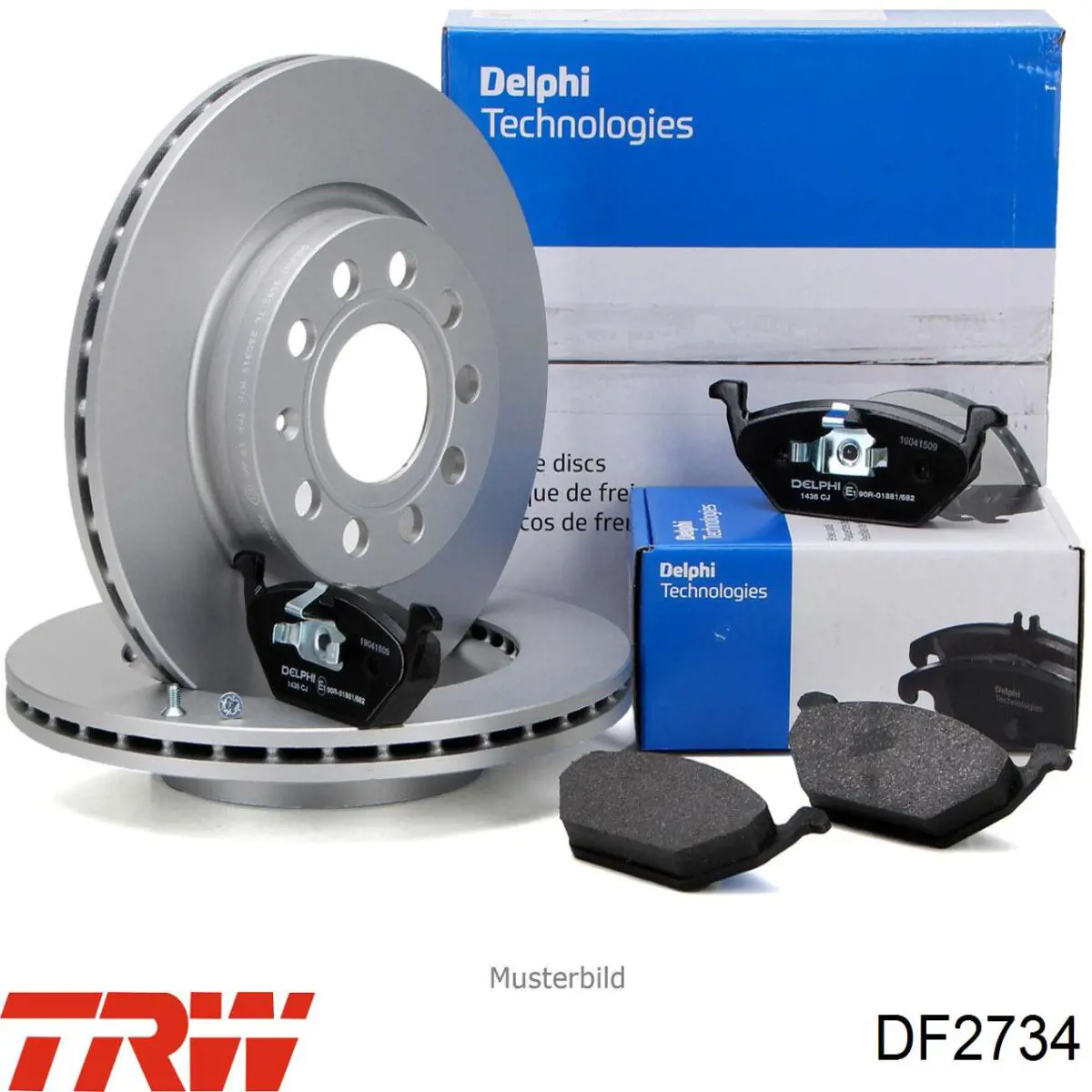 Disco de freno DF2734 TRW