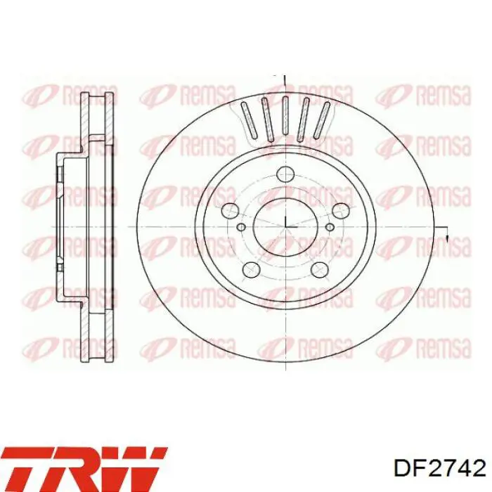 Comprar DF2742 TRW Freno de disco delantero