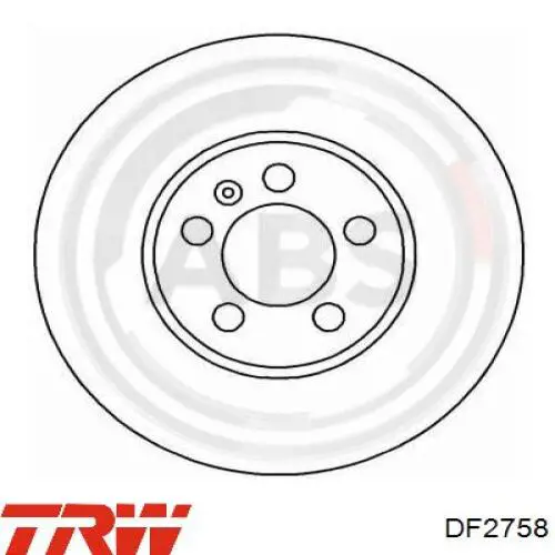 Disco de freno DF2758 TRW