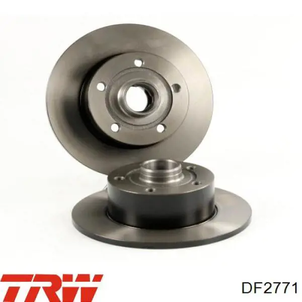 Disco de freno trasero DF2771 TRW