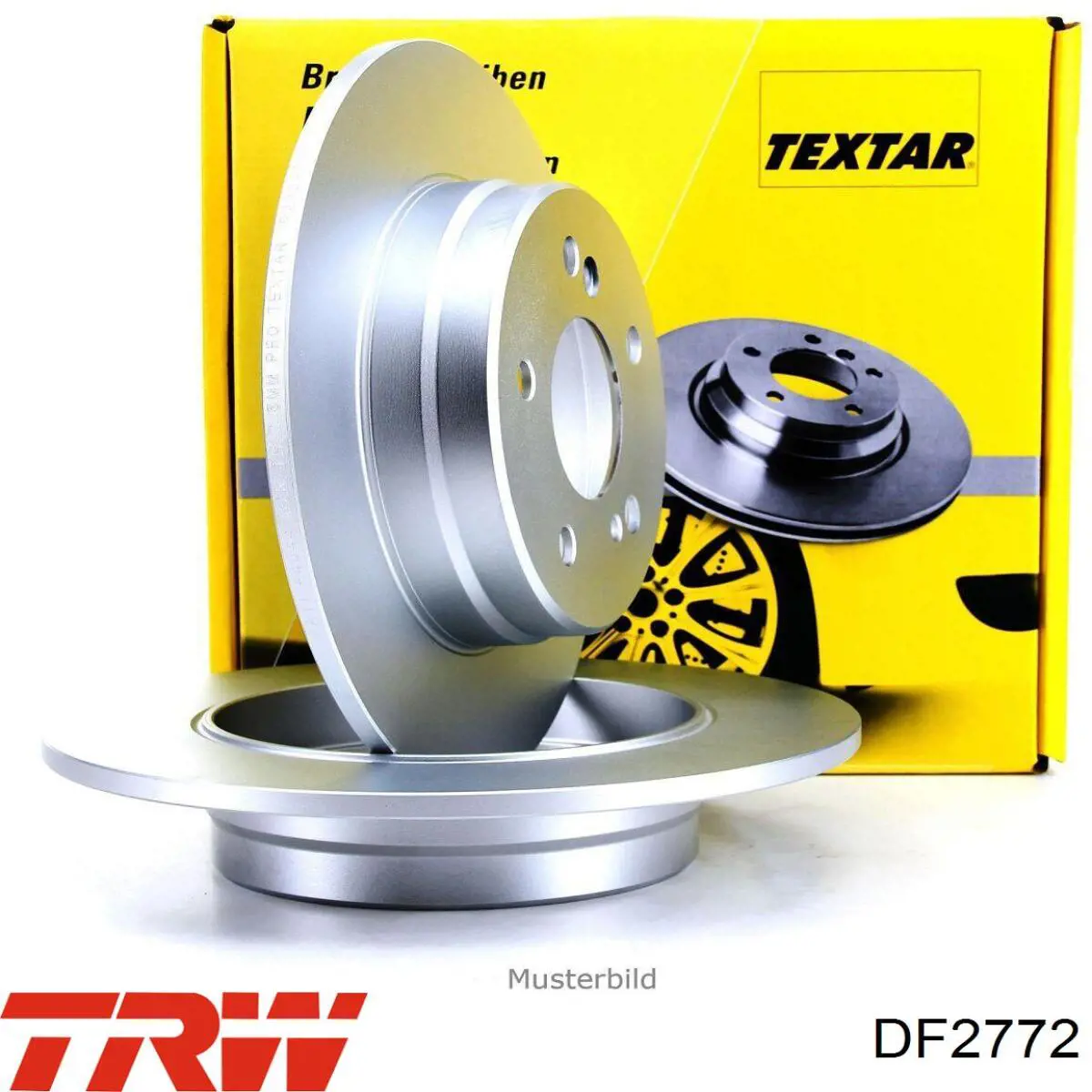 Disco de freno trasero DF2772 TRW