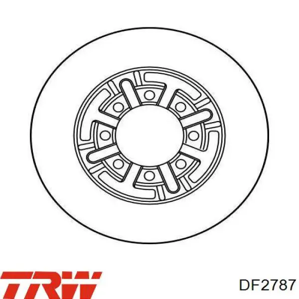 Disco de freno trasero DF2787 TRW