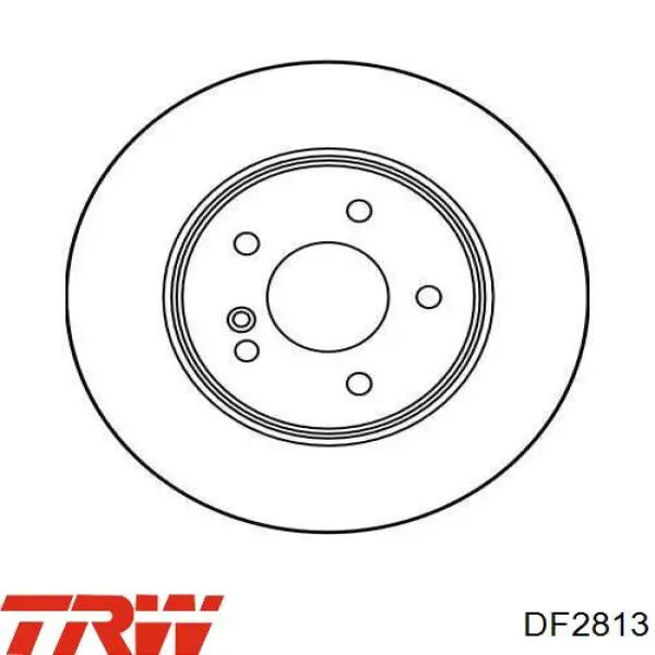 Disco de freno trasero DF2813 TRW